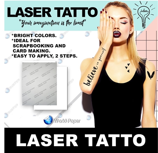 Arts Crafts DIY Print Your Own Tattoo Temporary Tattoo Paper Design Choose QTY 